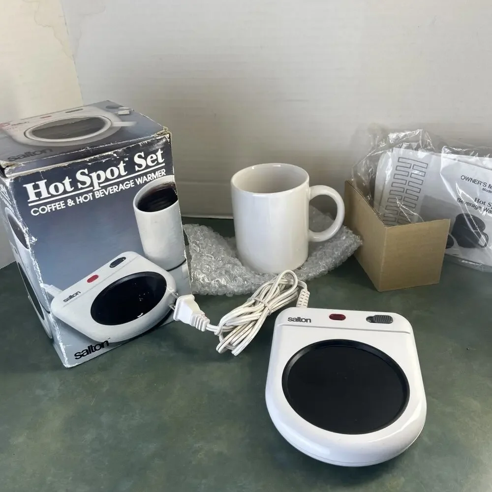Vintage 1990 Salton Hot Spot MW-1C Coffee Mug Beverage Warmer NOS Tested